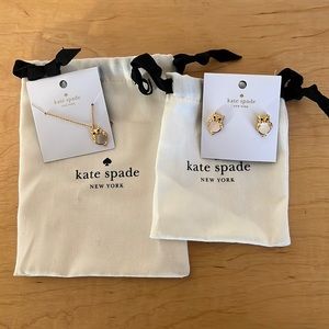 Kate Spade Owl Earrings and Necklace set